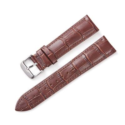 China Luxury Genuine Leather Watch Strap Needle Buckle Genuine Leather OEM Customized Logo for sale