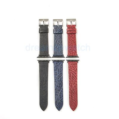 China Watch Strap Needle Leather Sensitive Genuine Leather Buckle Fit For iwatch for sale