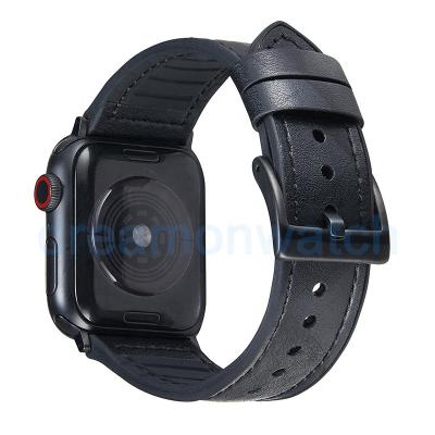 China Genuine Leather Watch Strap Needle Buckle Fit For iwatch 38mm/40mm 42mm/44mm for sale