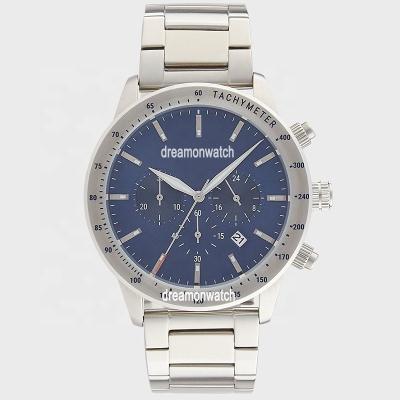 China High Quality Automatic Date Japan Stainless Steel Chronograph Quartz Movement Watch for sale