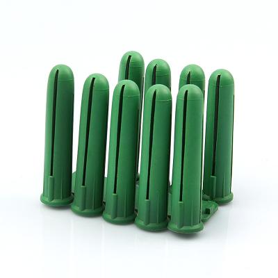 China Ancoras de parede em plástico verde, plugues de parede, HDPE 10 mm x 50 mm Tamanho à venda