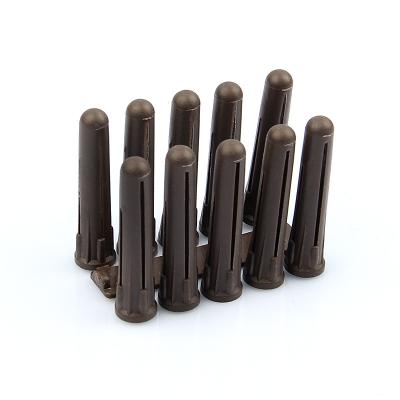 China tijolos de plástico HDPE, enchufes de parede, fixações, cor marrom 7 mm x 40 mm à venda