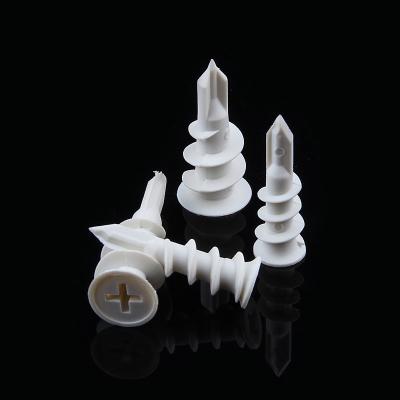 Cina OEM Self Drilling Plasterboard Anchor White Gypsum Board Screw Plug in vendita