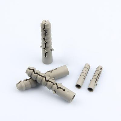 China Gray Plastic Screw Plugs For Concrete Blocks Fastening PE Material for sale