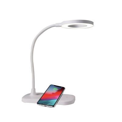 China Modern LED Desk Lamp With Cordless Charger 3 Clear Lights 3 Levels Touch Control for sale