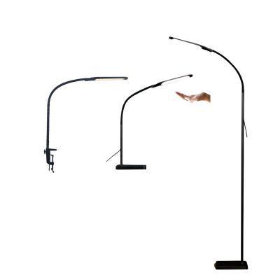 China Modern 3 in 1 Desk Clip Floor Lamp with Gesture Control Reading Light with Multiple Motion Sensor Color and Glow Modes for sale