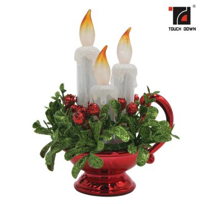 China Luz con pilas roja de la vela, velas con pilas llevadas decorativas en venta