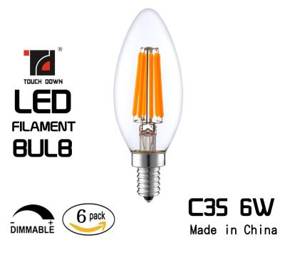 China bombillas del filamento pasado de moda 6W, bombilla del filamento profesional de Edison en venta