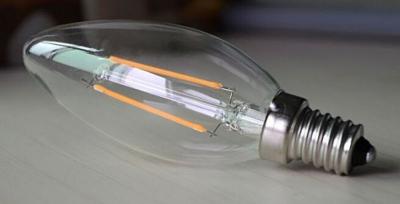 China 120v Led Chandelier Light Bulbs , Torpedo Bullet Shape Led Dimmable Filament Bulb for sale