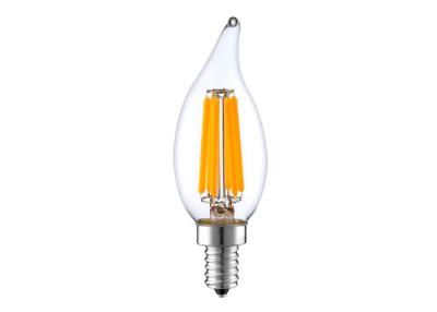 China E12 Decorative LED Filament Bulb 580LM C32 Bent Flame Tip 6W Power for sale