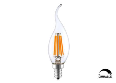 China La forma caliente de la llama del blanco 2700K C35 del bulbo del filamento de Dimmable LED dobló extremidad en venta