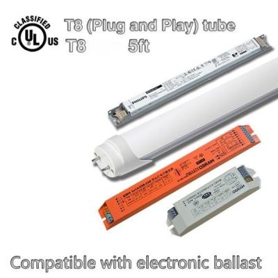 Chine Le tube mené par T8 de G13 5ft Dimmable, DLC/TUV a délivré un certificat les tubes menés de lumière fluorescente à vendre