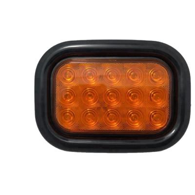 China RECTANGULAR BLACK PMMA+ABS LED TAIL LIGHT LIGHT FOR HEAVY DUTY TRUCK for sale