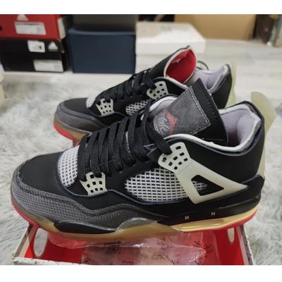 China Men Women 4s Retro Sports Sailing Cat White Oreo Red Thunder Active Military Black Blue College Varsity Breeded Basketball Shoes for sale