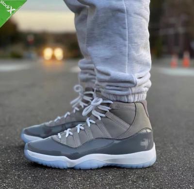 China Sports Unique Air Active Brand Shoes Retro 1:1 Cool Gray AJ11 Running Shoes Carbo Fiber Outsole Icy Blue Translucent Sneakers for sale