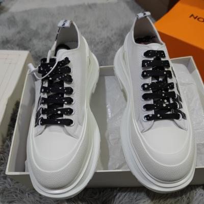 China Fashion\comfortable\durable\breathable\lit 2022 alexader white slick rubber oversized lace up mq solo sneakers flat bottom mcqueens luxury sports shoes for man for sale