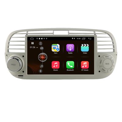 China GPS Car In Dash Unit For Fiat 500 Car Radio Android 2+32 WIFI GPS SatNav Carplay White for sale