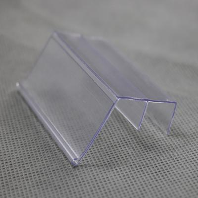 China Supermaerket Small Display Grocery And Pharmacy Shelf Label Holder Signage Glass Talker for sale