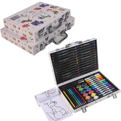 China Portable Case New Products Color Silky Pencils Color Pencil Child Art Drawing Stationery Gift Set For Children for sale