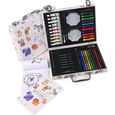 China 003 School Product Supplier Stationery Set Non-Toxic Super Mega Non-Toxic Creative Study Pen Kids Watercolor Art Kit Stationery Set for sale