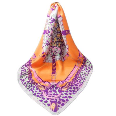 China Square Factory No MOQ Custom Silk Scarf 100% Digital Printing Scarf For Spring for sale