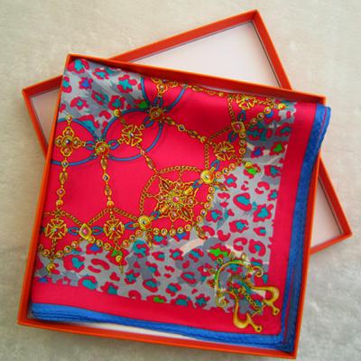 China Wholesale Square Hangzhou 100% Silk Fabric Scarf Screen Printing Silk Scarf for sale