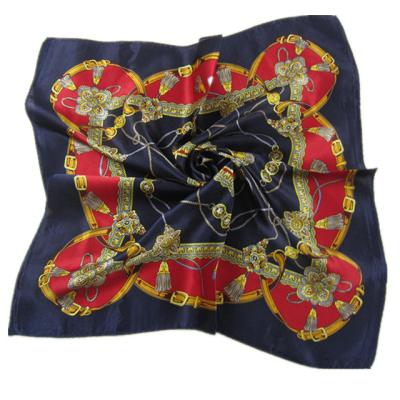 China Good Quality 100% Square Silk Scarf Custom Printed Satin Square Head Neck Scarves For Women for sale