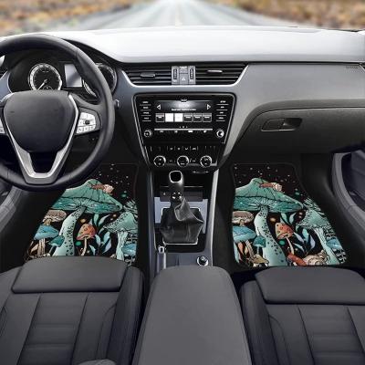 China Mushroom Odorless Automotive All Weather Universal Anti-skidding Rubber Mat Full Set 4 Pieces Floor Mats Fits Car SUV Van Sedan for sale