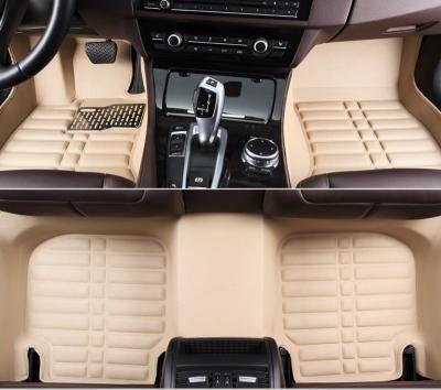 China Waterproof Universal Car Fit Mat Anti Slip Faux Leather Floor Anti-skidding Mat For 4 SUV Vans Sedans Trucks Automotive Set for sale