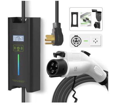 China Electric Vehicle Charging Level 2 40 Amp EVSE Portable Home EV Charging Station Delay EV Charger Plug and Cable Holder for sale