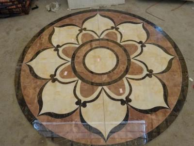 China Parquet, natural stone parquet, engineered stone water jet medallion for sale