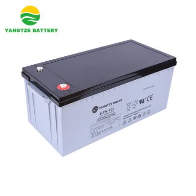 China Home Appliances Yang Tse Kiang Solar and Wind Battery Energy Storage Battery 12v AGM Solar Battery 200 Oh for sale