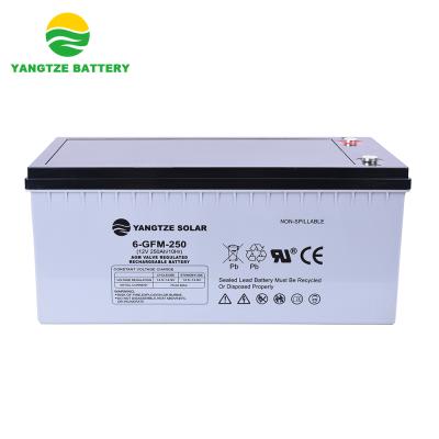 China Solar System Yangtze Yangtze Solar System Maintenance Free AGM 12v 250ah Inverter Lead Acid Battery with 3 Years Warranty for sale