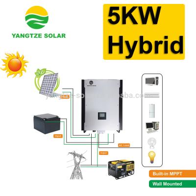 China Home On Grid And Gird Multi Function Solar Panel 5kw System Hybrid Home With Battery for sale