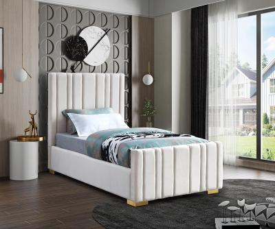 China Hot Selling Storage Product Manufacturer Supplier Upholstery Twin Bed Single Bed Furniture for sale