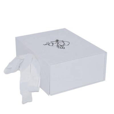 China White Paper Folding Eco Friendly Custom Gift Packaging Recyclable Recycled Cosmetic Box With Ribbon Product Packing Cardboard MASJG049 for sale