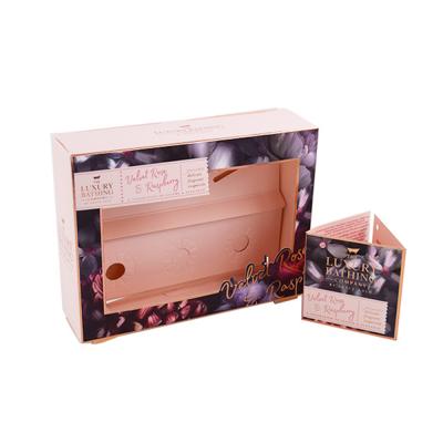 China Recycled Materials Beautiful Wholesale Decorative Paper Customized Greeting Card Cardboard Gift Packaging Box With Clear PVC Window for sale