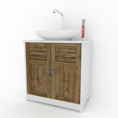 China Bamboo Products / Bamboo Cabinet Enviroment Friendly Furniture Single Bathroom Vanity for sale