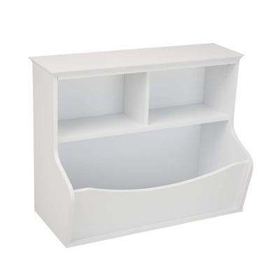 China Amazon Viable Good Selling Multifunctional Kids Bookshelf Toy Chest Room Storage Organizer Chest White for sale