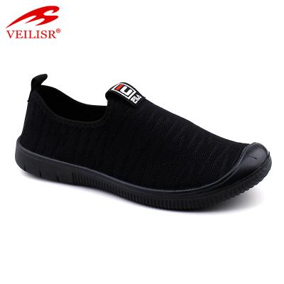 China Breathable Outdoors Knit Fabric Fashion Slip On Shoes Mens Casual Shoes for sale