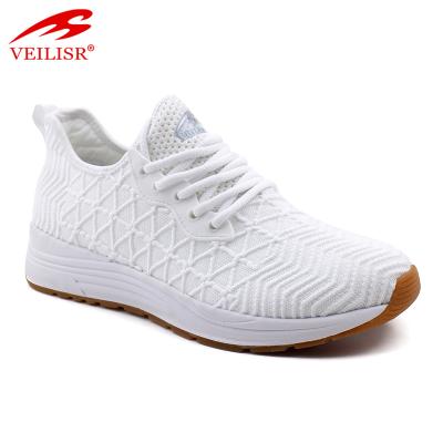 China Lightweight Outdoor Summer Knit Fabric Top Fashion Sneakers Men Sport Shoes for sale