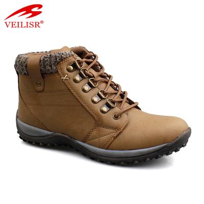 China Men Durable Faux Leather Outdoor Fashionable Trekking Shoes Casual Winter Boots for sale