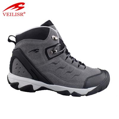 China Fashion\comfortable upper men\per custom goods outdoor breathable leather trekking goods warm simple cute high increasing boots shoes for sale