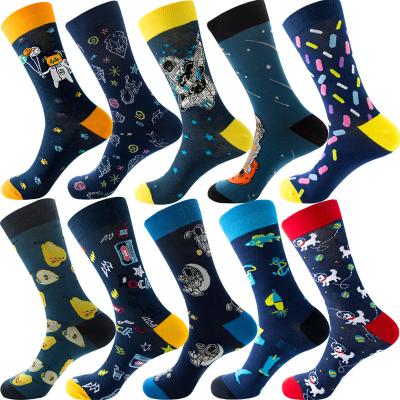 China Custom Colorful Antibacterial Professional Design Jacquard Happy Socks Colorful Socks Funny Socks Women/Man Happy Socks for sale