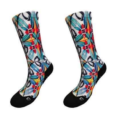 China Manufacturer Wholesale Cheapest White Digital Printing Socks Antibacterial 360 Print Custom Logo Design Photo Colorful Sports Baseball Socks for sale