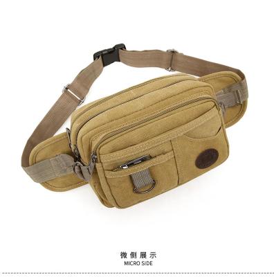 China Portable High Strength Canvas Chest Pack Pussy Shoulder Volume Large Waist Bag For Outdoor Sports for sale