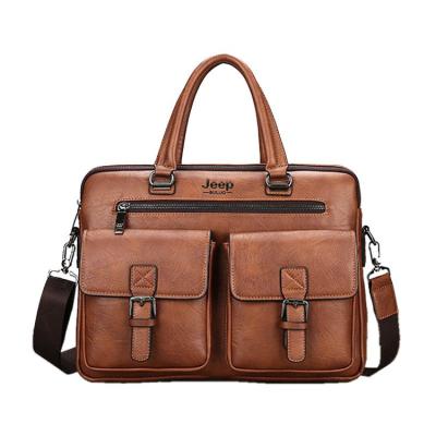 China Multifunctional Waterproof Business Casual Dress PU Leather Handbag Cross - Body Messenger Shoulder Men Laptop Bag Briefcase for sale