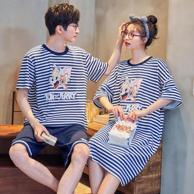 China Casual Loungewear Pajama Pillama Men Ropa De Dormir Mujer Pijama Para Hombre QUICK DRY Cotton Homewear Couples Pajama Women Sleepwear Set for sale