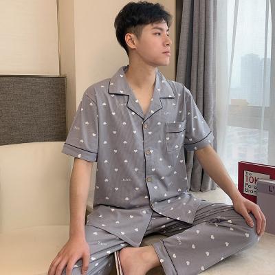 China Wholesale Pajama Men Sleepwear Two-Piece Nightgowns Loungewear Loungewear Sleepwear Pajamas Pijama Hombre QUICK DRY Designer Pajamas Homme for sale