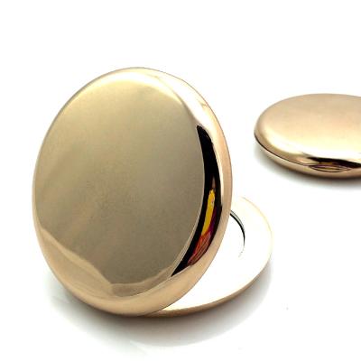 China Luxury Folding Gold Compact Mirror 1X / 2X Magnifying Small Compact Mirror for sale